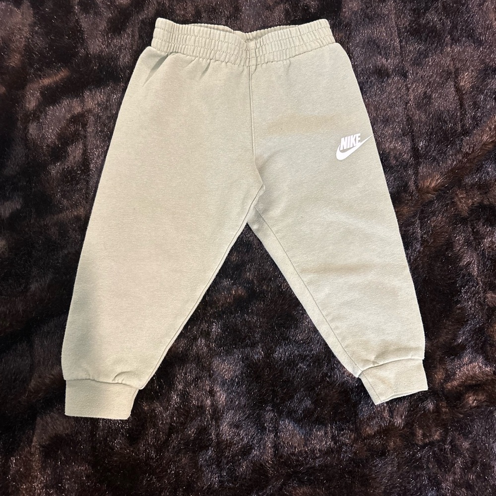 Nike Toddler Jogger Sweatpants | Size 4 / 3–4Y | Light Green Fleece Pants